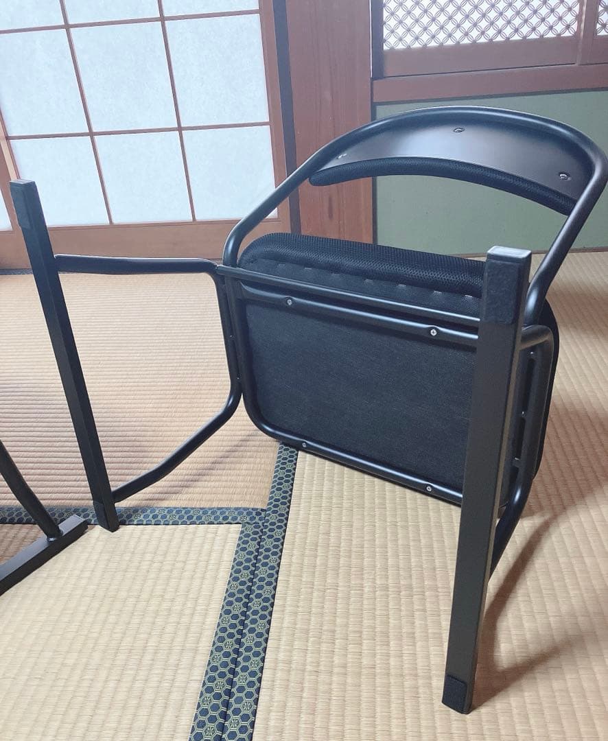 法事　座敷椅子　和室用椅子　4脚セット　STA-ハニカム スチール製