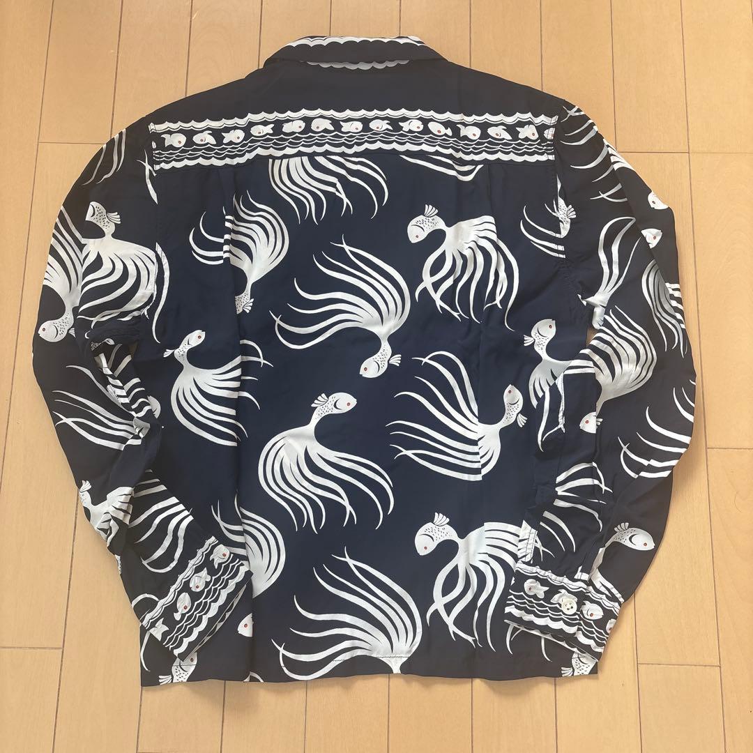 激レア made in Japan フラットヘッド 長袖アロハゴールドフィッシュ