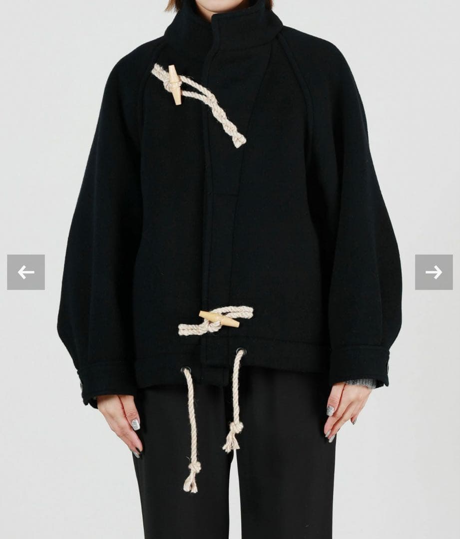 25AW【HYKE】 DOUBLE FACE DUFFEL JACKET