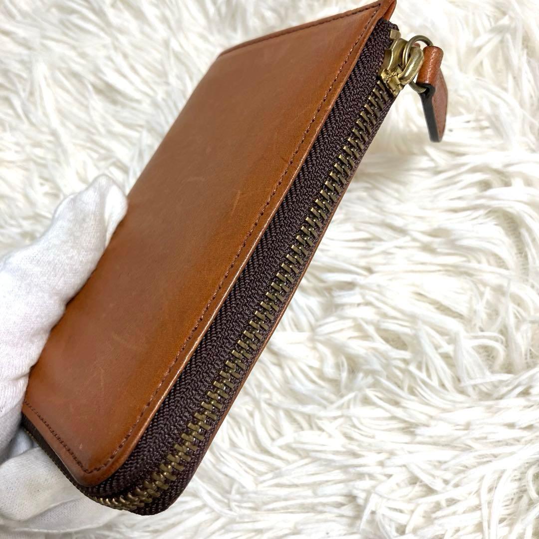 スロウ L字ファスナー コンパクトウォレットカードケース 本革