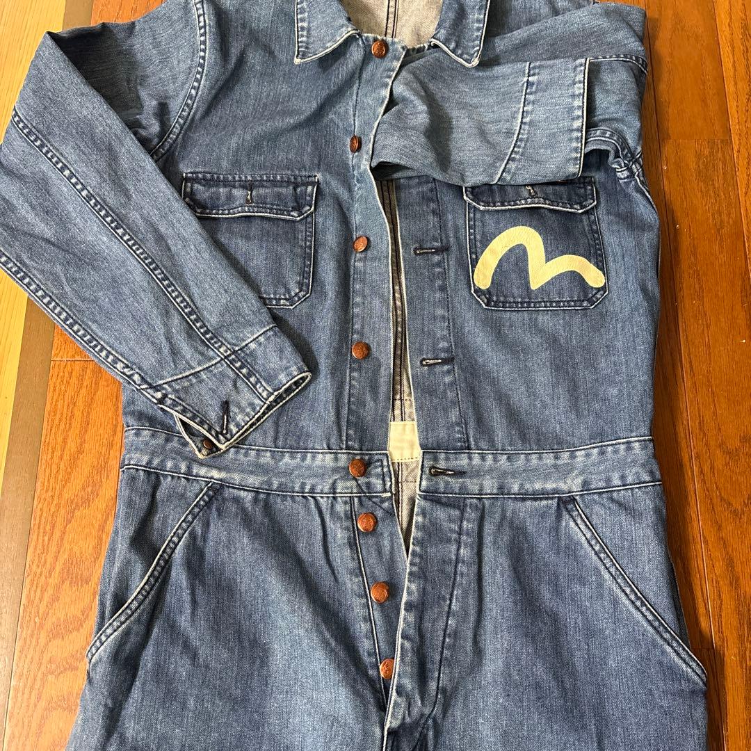 エヴィス/デニムジャンプスーツ/オールインワン/カモメペイント/SIZE 40