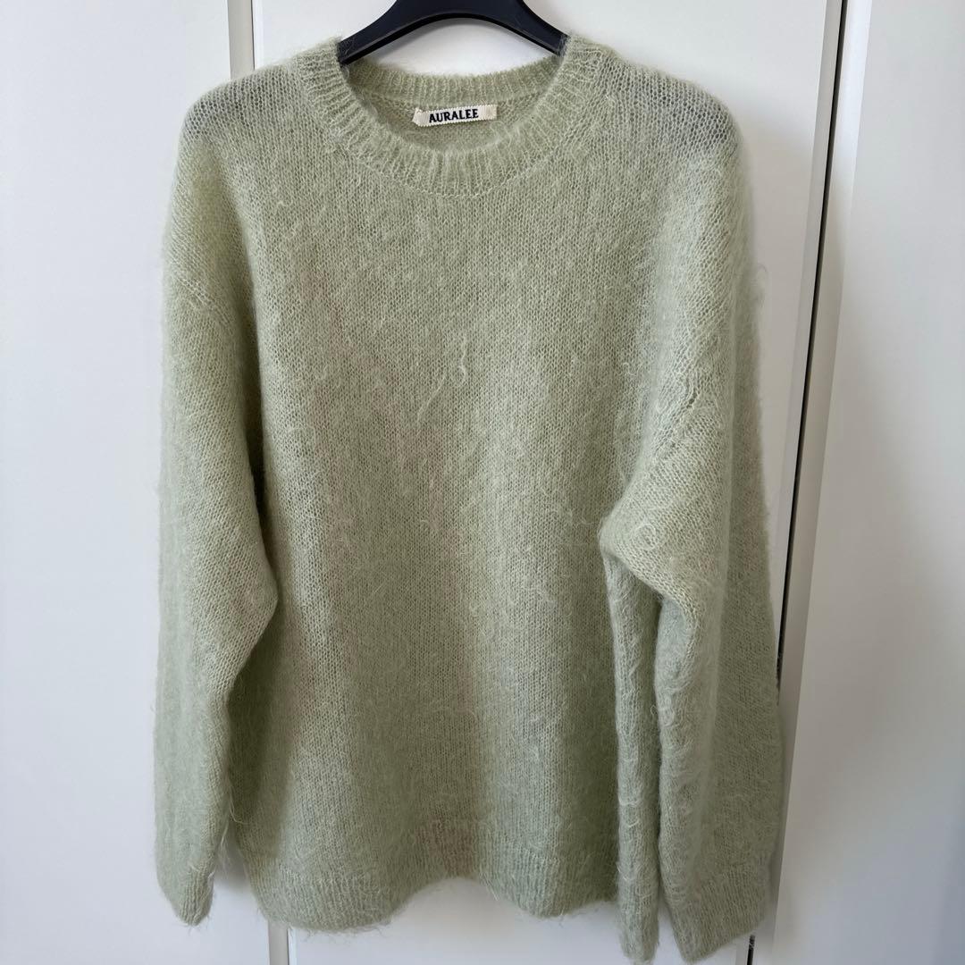 【AURALEE/オーラリー】モヘアニット　グリーン