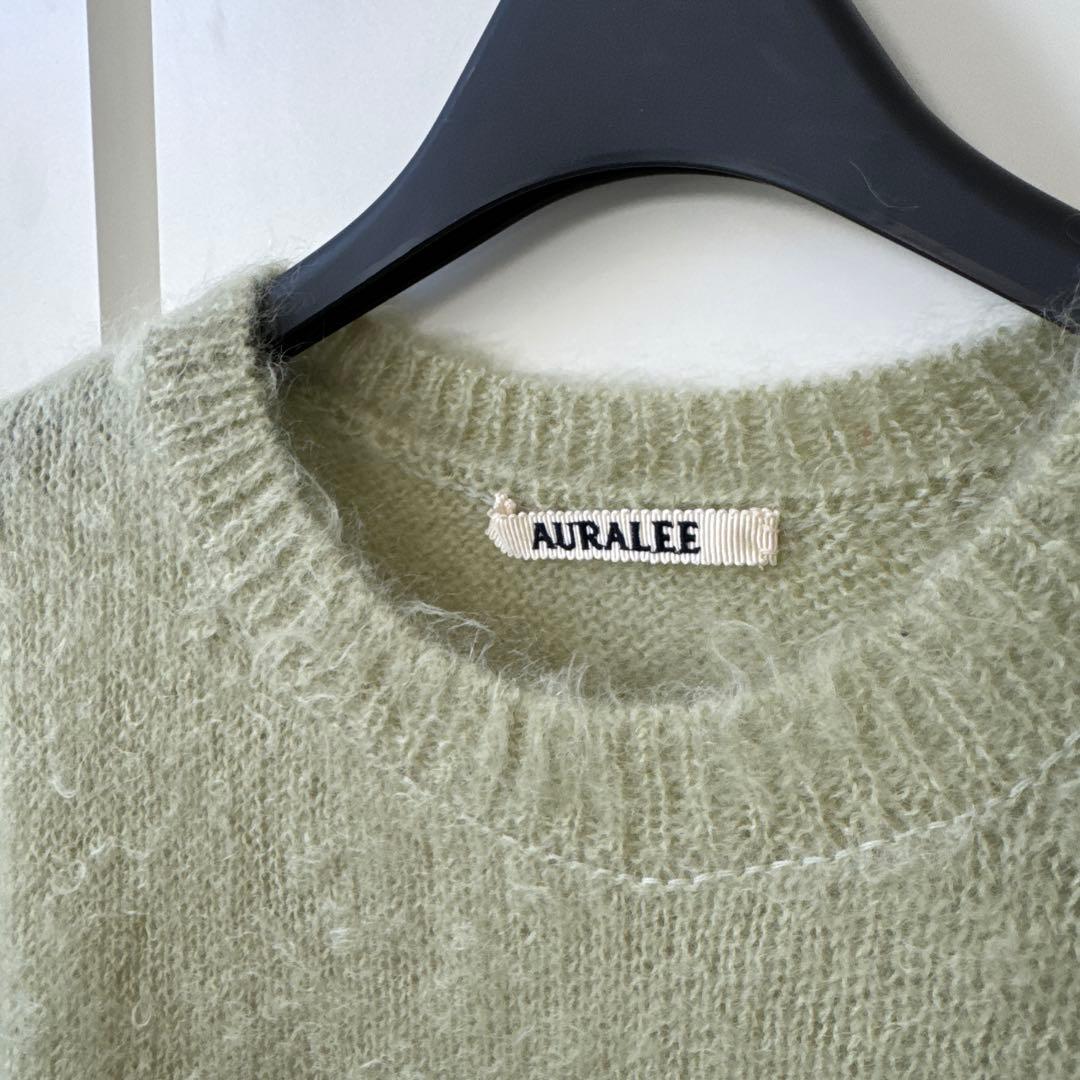 【AURALEE/オーラリー】モヘアニット　グリーン