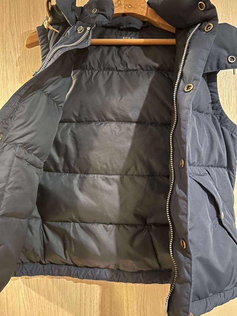 ポロラルフローレンダウンベスト 取り外しフード付き