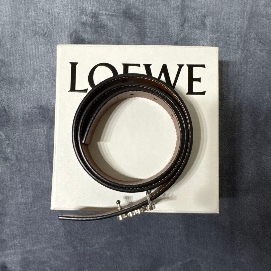 LOEWE ブラックレザー ベルト
