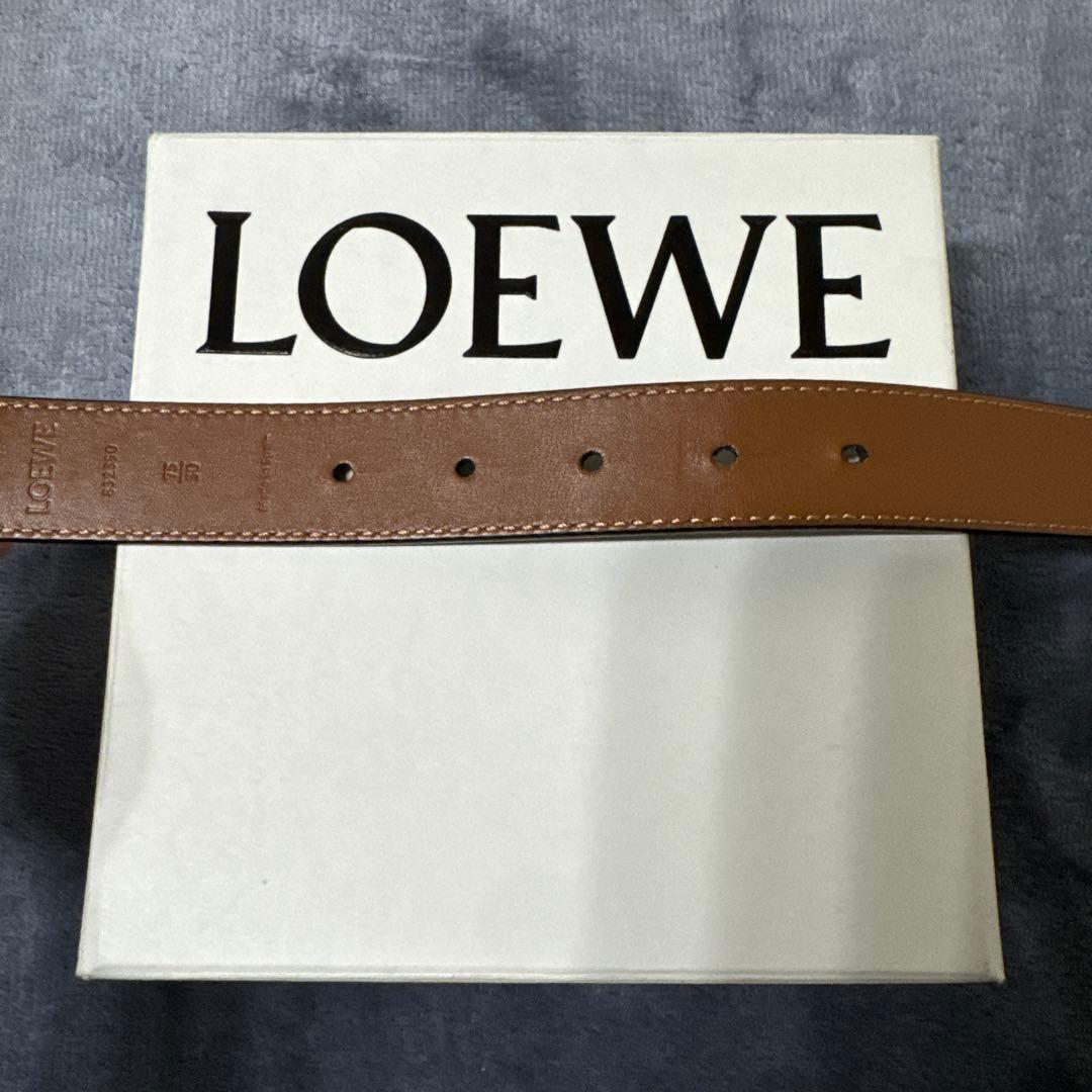 LOEWE ブラックレザー ベルト