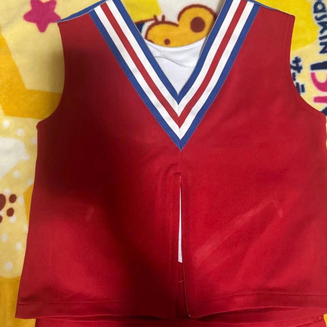 チアリーディングウェア 赤 高校