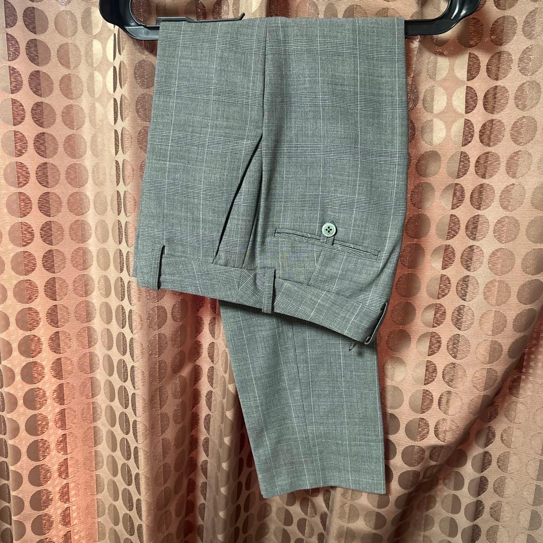 洋服の青山 グレー チェック柄 黒チェック柄 パンツスーツ おまとめ割