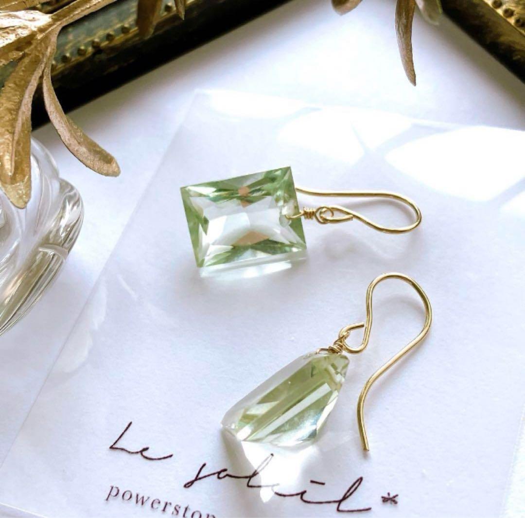 桃色の雲◆希少✧スイスブルートパーズ フープピアス✧トリリアントカット