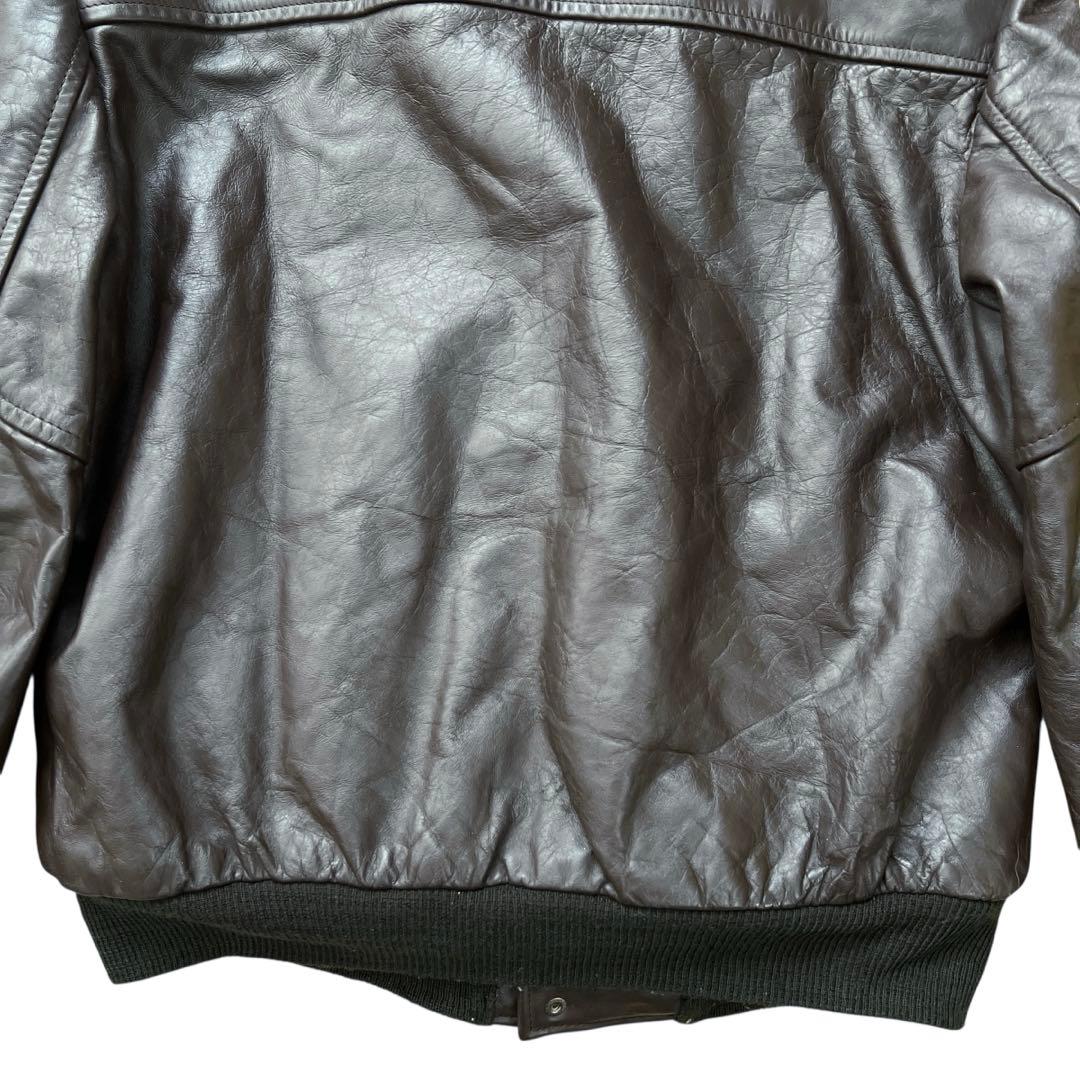 COOPER　本革レザー　フライトジャケット　G-1　裏ボア　ブラウン　44