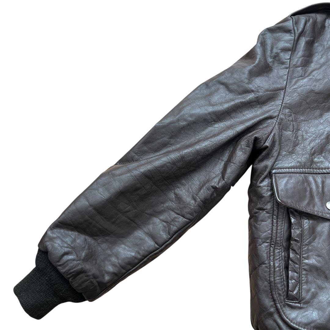 COOPER　本革レザー　フライトジャケット　G-1　裏ボア　ブラウン　44