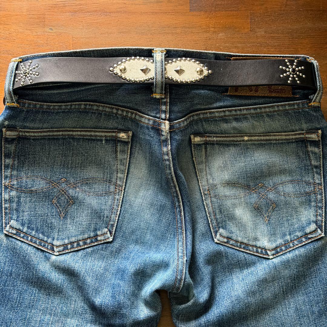 スタッズベルトインレイ35mm34inch