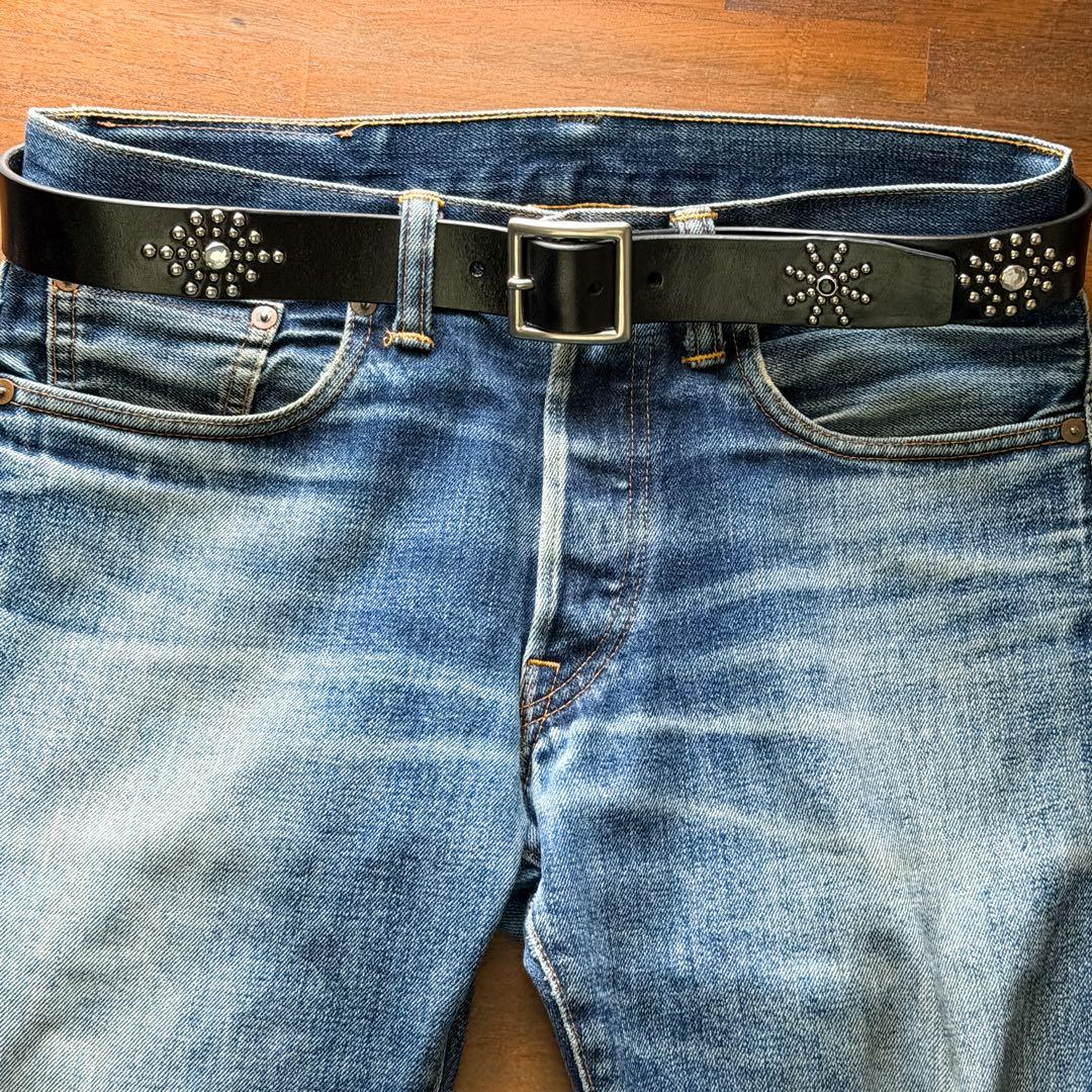 スタッズベルトインレイ35mm34inch