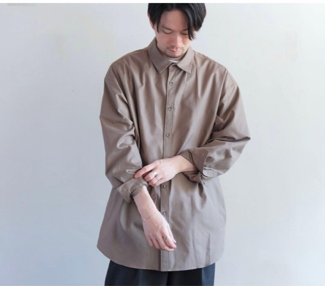トップス ATON Cotton Cashmere Oxford Oversized