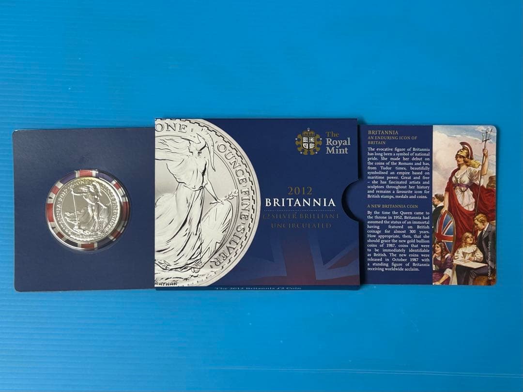 【希少】 2012年 ブリタニア銀貨イギリスロイヤルミント専用スライドケース入り