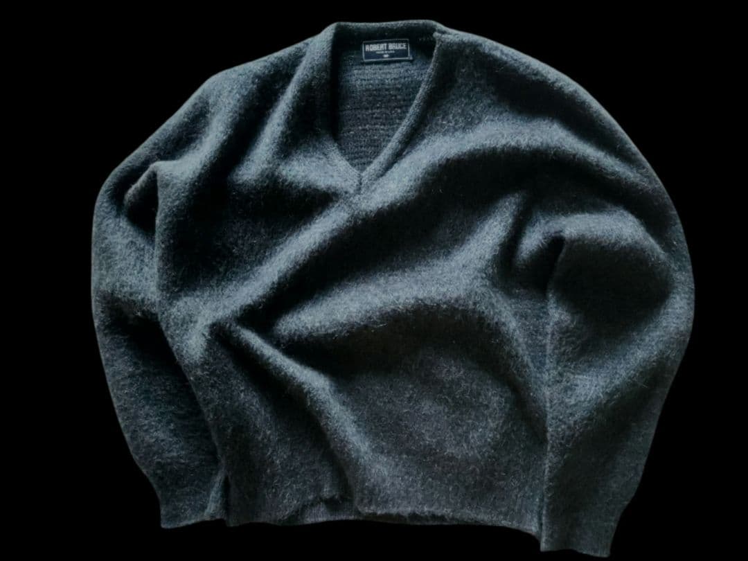 トップス 70s ROBERT BRUCE Mohair Knit Chacoal M
