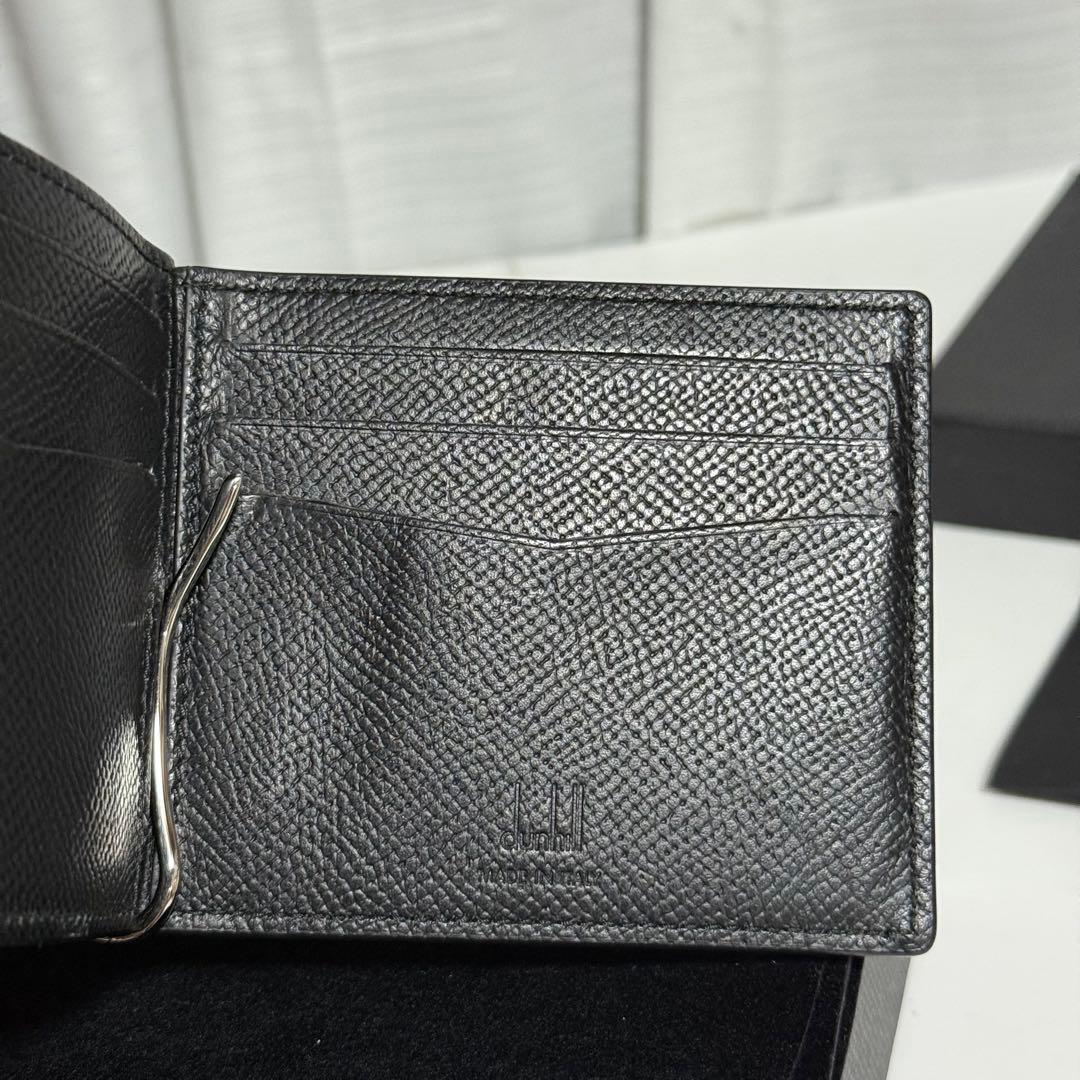 ⭐️未使用⭐️dunhill ダンヒル　マネークリップ　グレインレザー　　ブラック