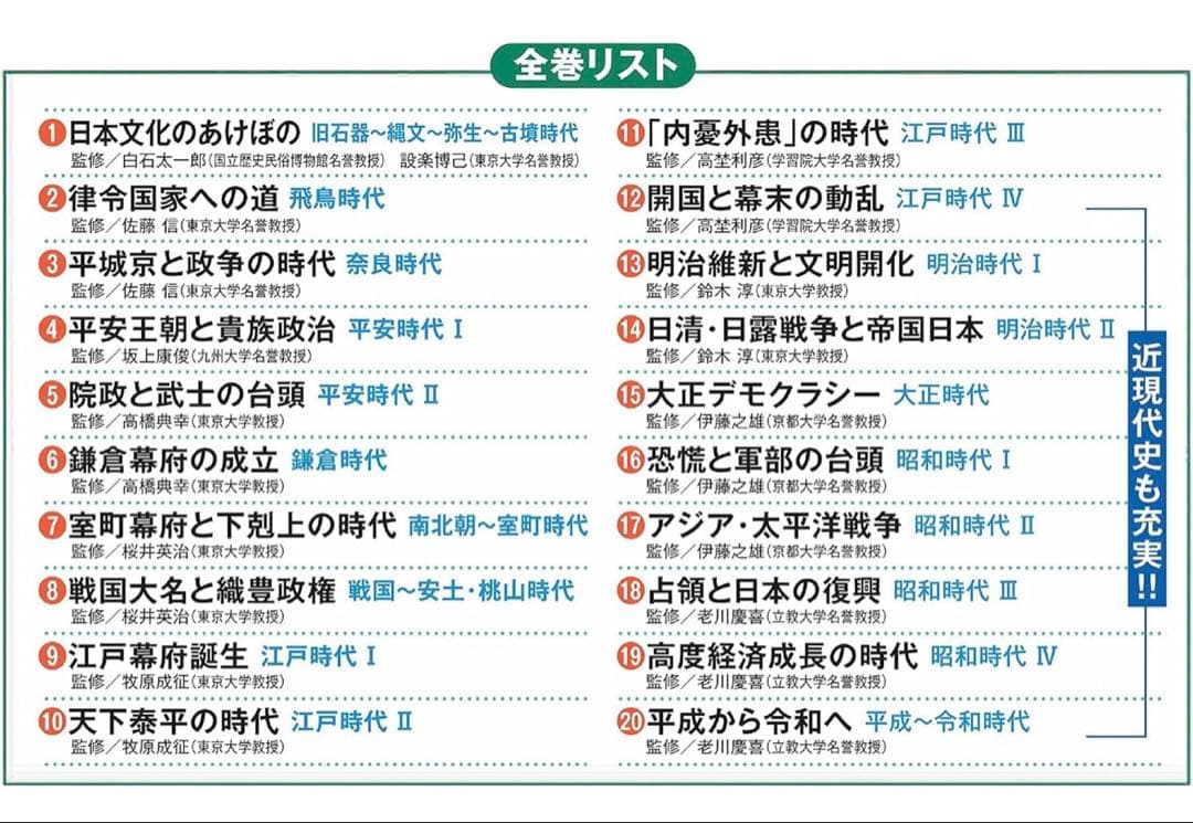 小学館　学習まんが日本の歴史 全20巻