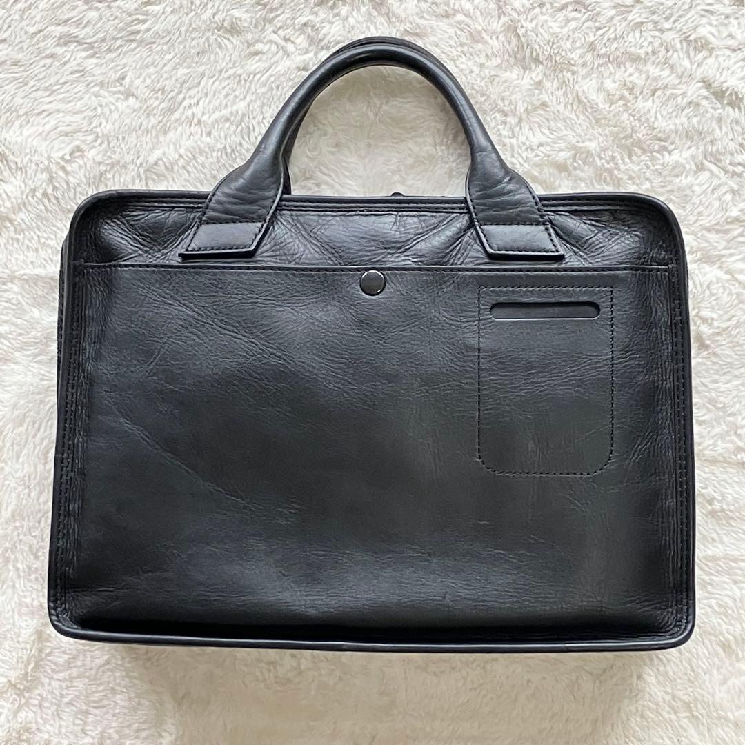美品 PORTER バロン ブリーフケース ビジネスバッグ レザー ブラック