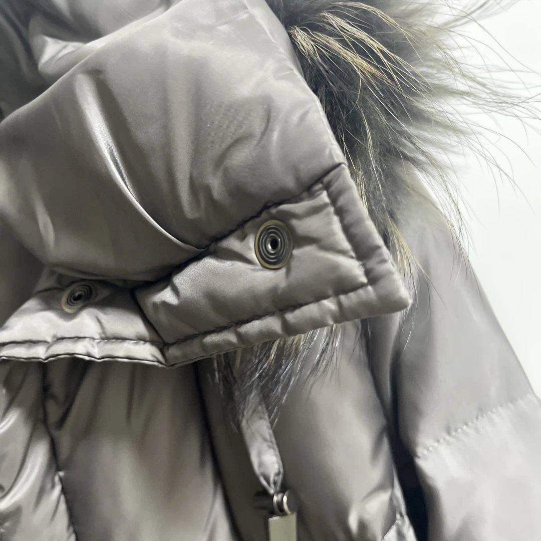 ✨極美品✨23区シレータフタ ダウンコートフードラクーンファー ブラウン42