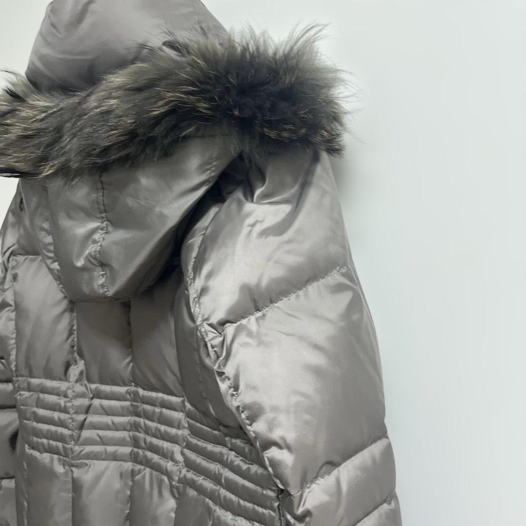 ✨極美品✨23区シレータフタ ダウンコートフードラクーンファー ブラウン42