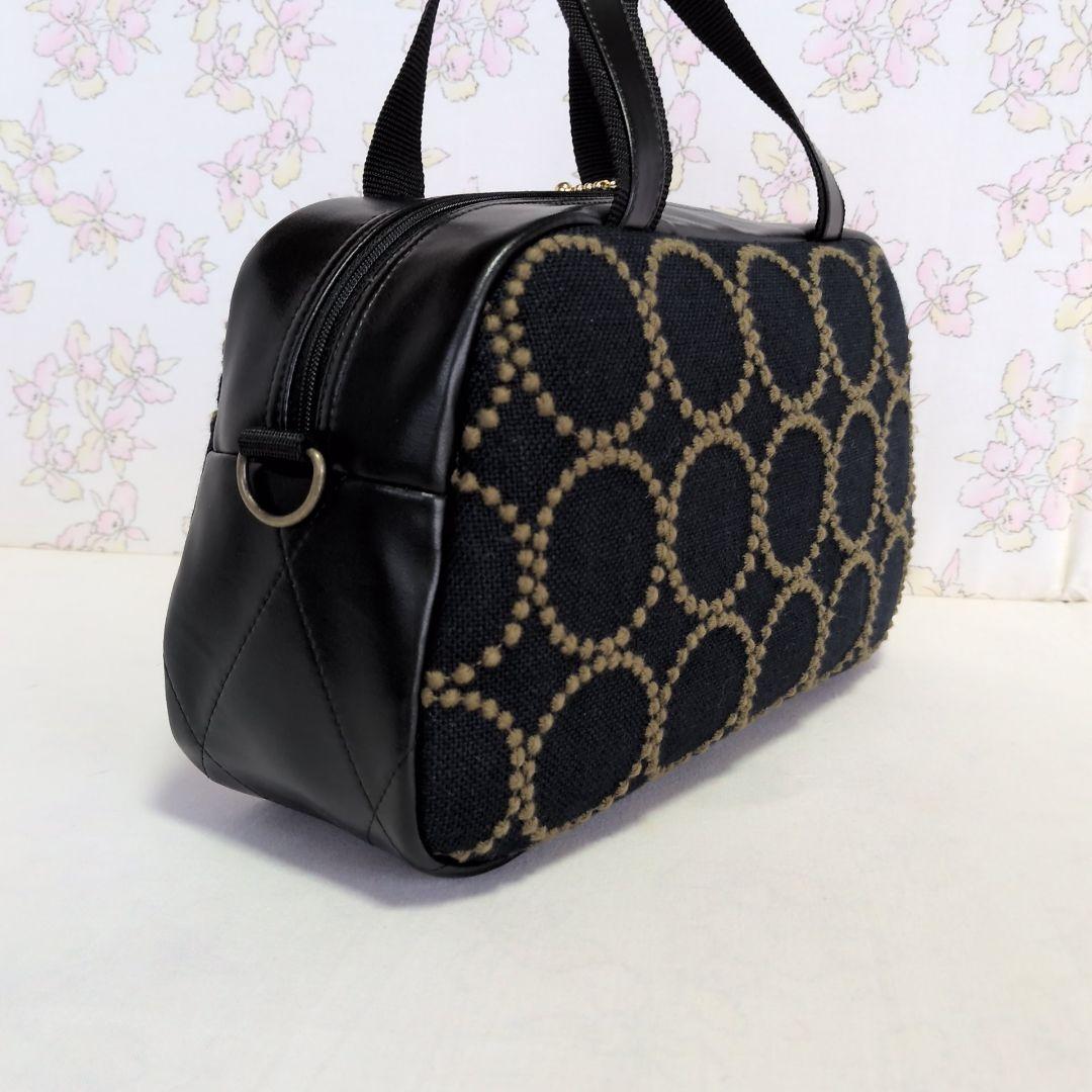 ミナペルホネン　ハンドメイド　バッグ　ボストン　タンバリン