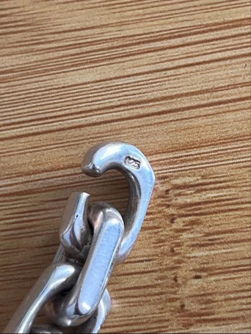 重厚感　silver925ブレスレット　長さ18センチ　シルバーフック