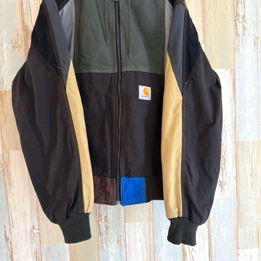 希少美品 carharttリメイク L-XL相当アクティブジャケットダック一点物