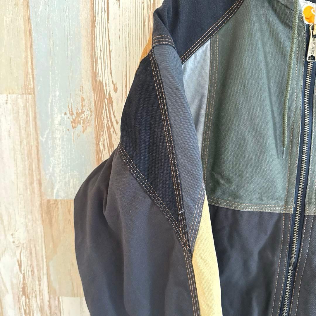 希少美品 carharttリメイク L-XL相当アクティブジャケットダック一点物