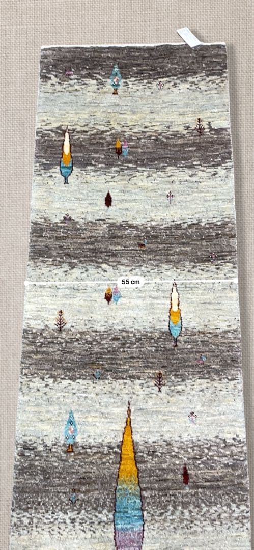 ギャッベ　カシュクリ ゾランヴァリ　手織り　ペルシャ　約50x150 ランナー