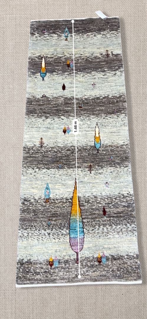 ギャッベ　カシュクリ ゾランヴァリ　手織り　ペルシャ　約50x150 ランナー