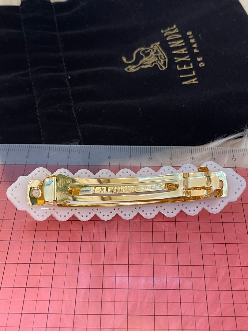 ALEXANDRE DE PARIS パールデザイン バレッタ (8 cm)