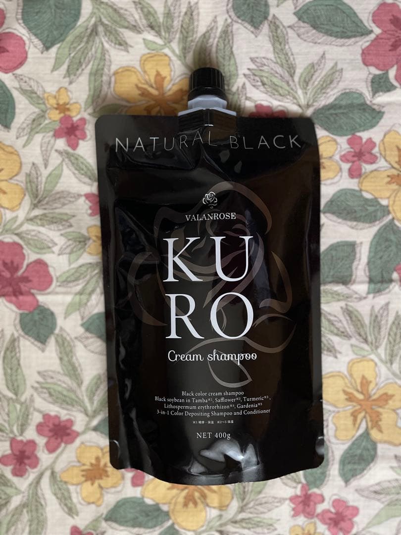 バランローズKUROクリームシャンプー(ナチュラルブラック)400g3個セット