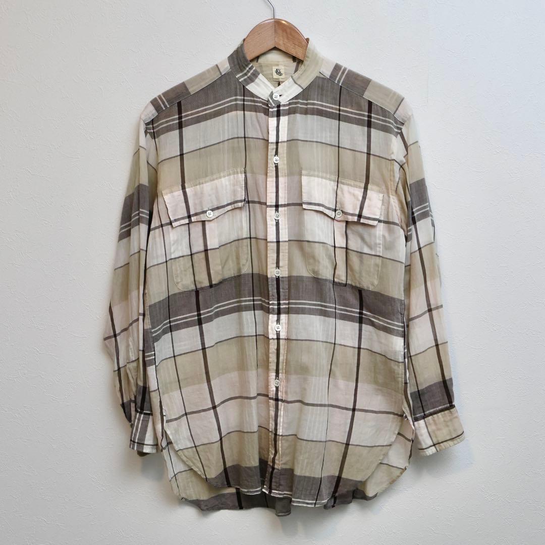 【美品】KAPTAIN SUNSHINE スタンドカラーサファリシャツ36