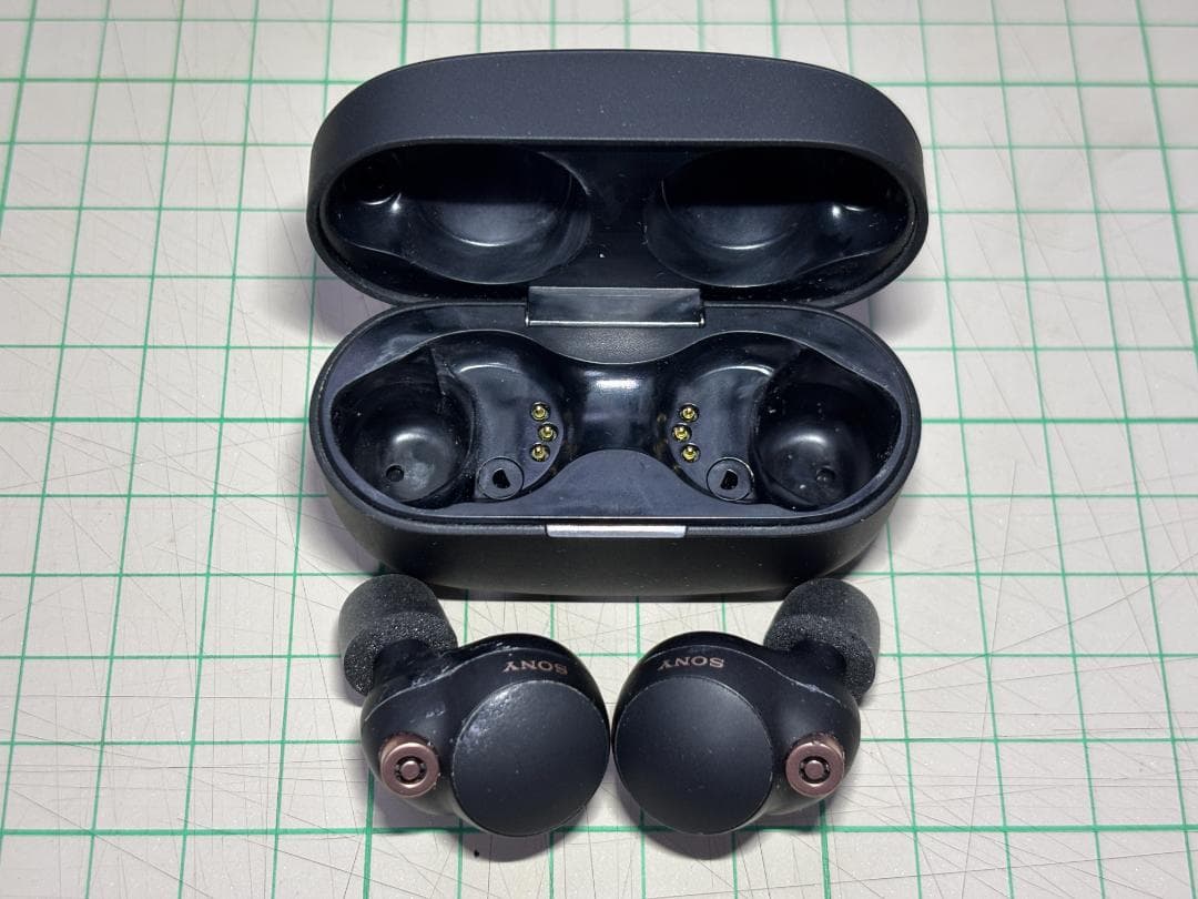 純正バッテリー新品交換済SONY WF-1000XM4黒ワイヤレスイヤホン