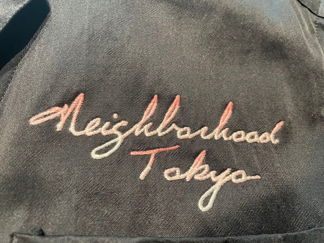 Neighborhood スカルレーヨンシャツ ブラック