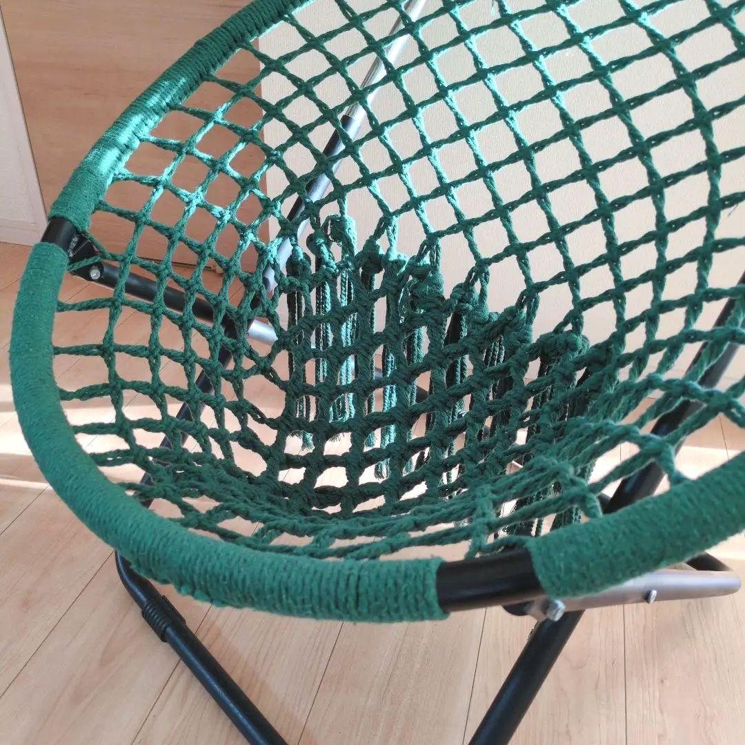【良品】a.depecheアデペシュハンモック フォールディングチェア グリーン
