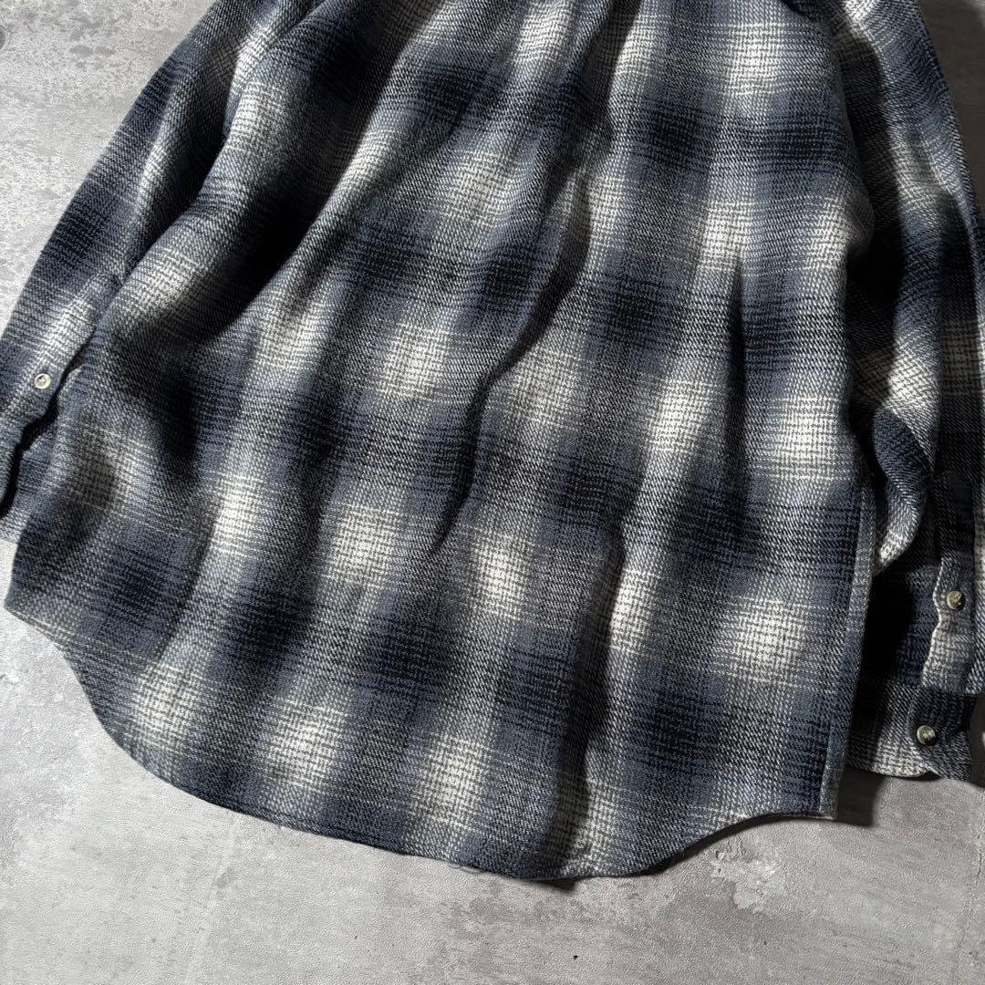 トップス 90s vintage   ombre check y2k