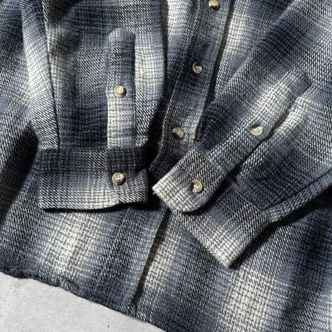 トップス 90s vintage   ombre check y2k