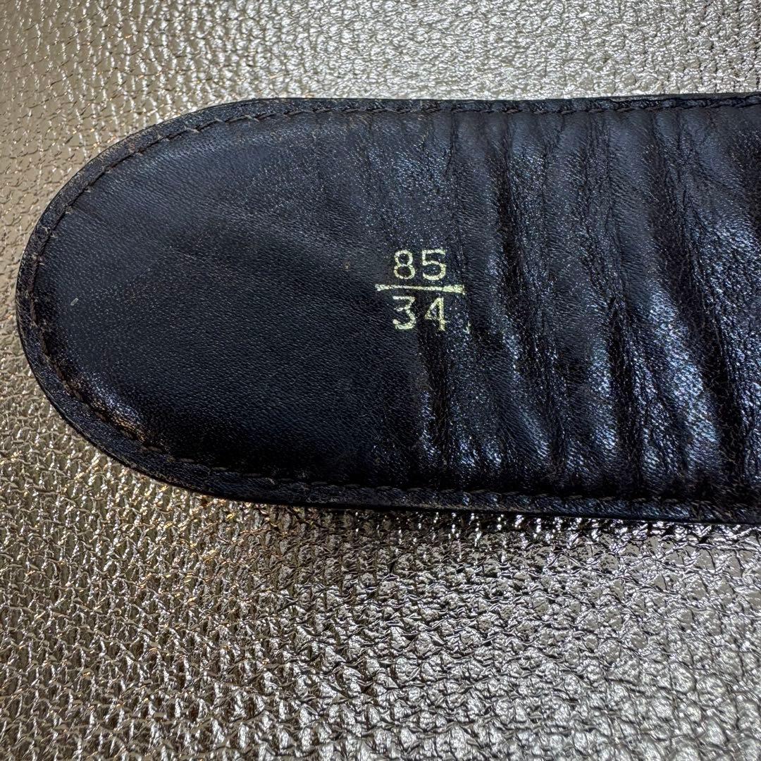 GUCCI ダークブラウン レザー ベルト