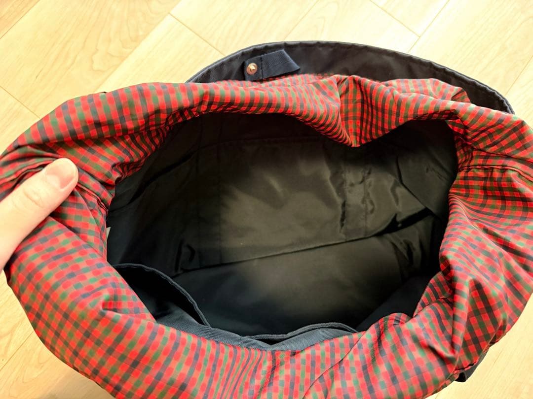 familiar マザーズバッグ 赤 チェック