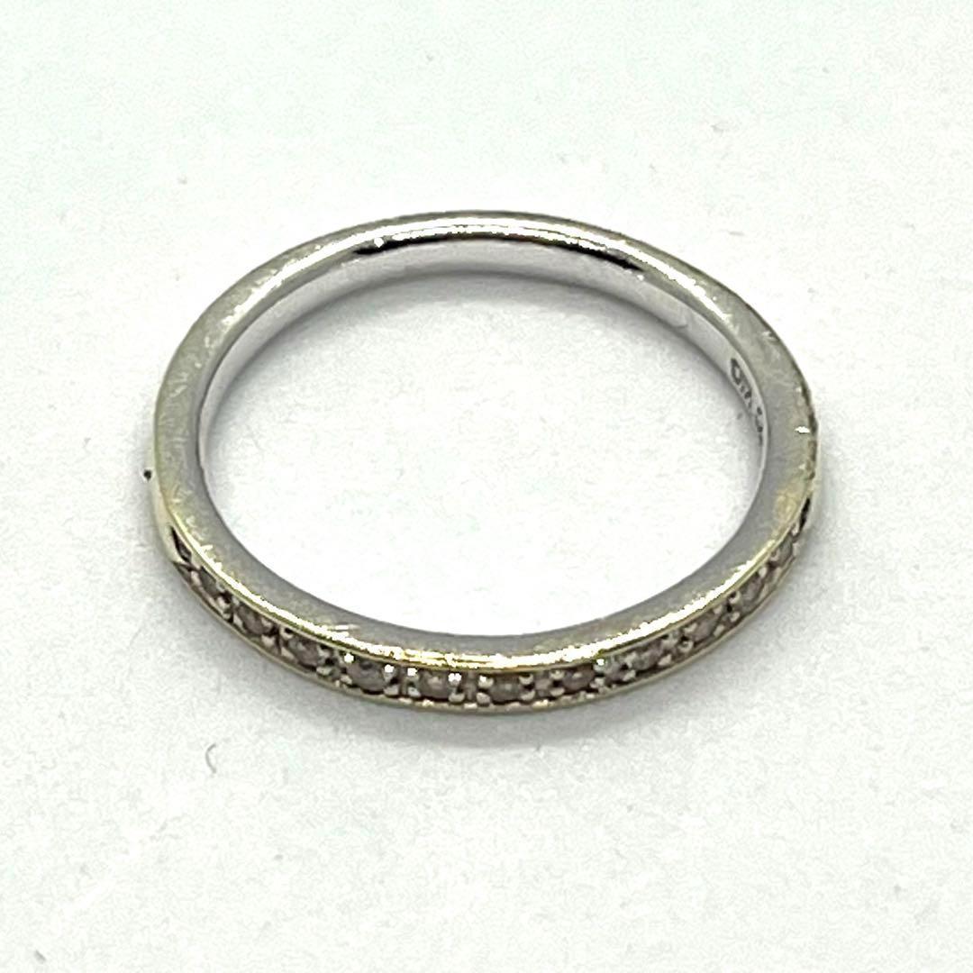 4°C K10 10金 ピンキーリング 2.5号 ダイヤモンド11pcs