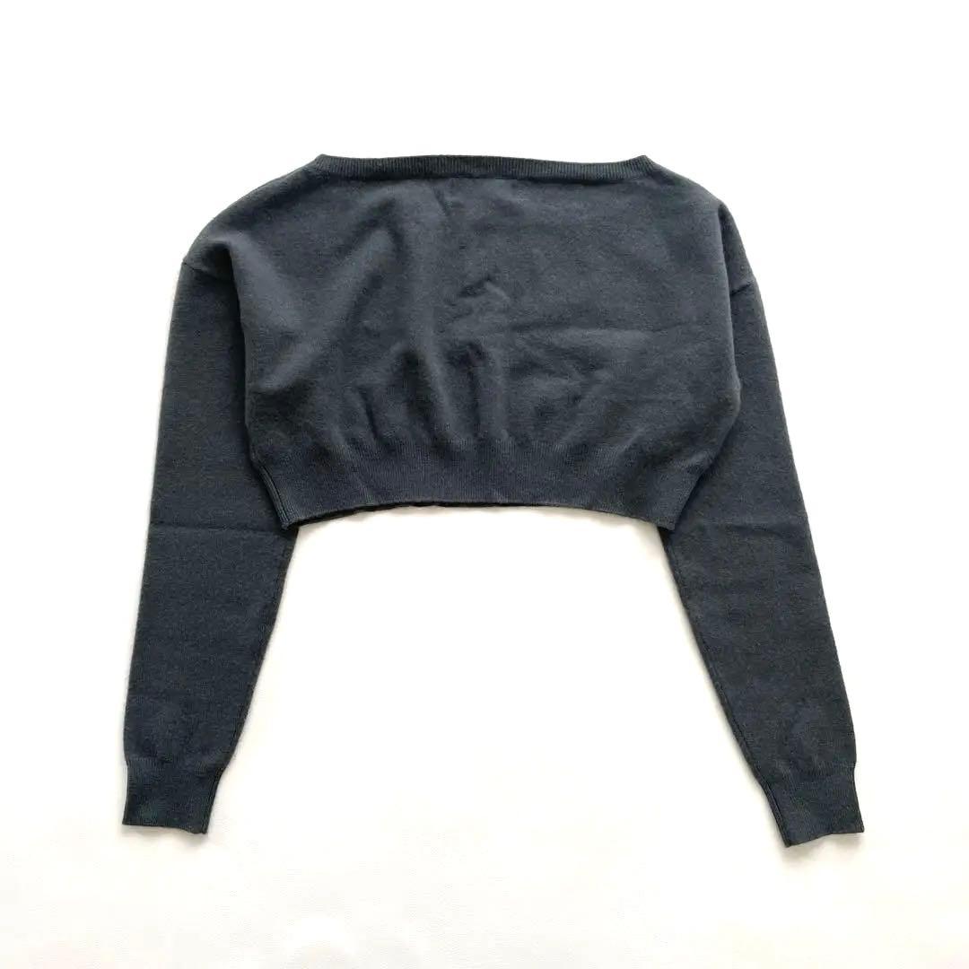 extreme cashmere xショート丈 ニット グレー