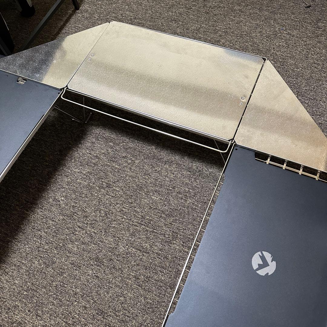 キャンピングムーン(CAMPING MOONステンレス製キャンプ折り畳みテーブル