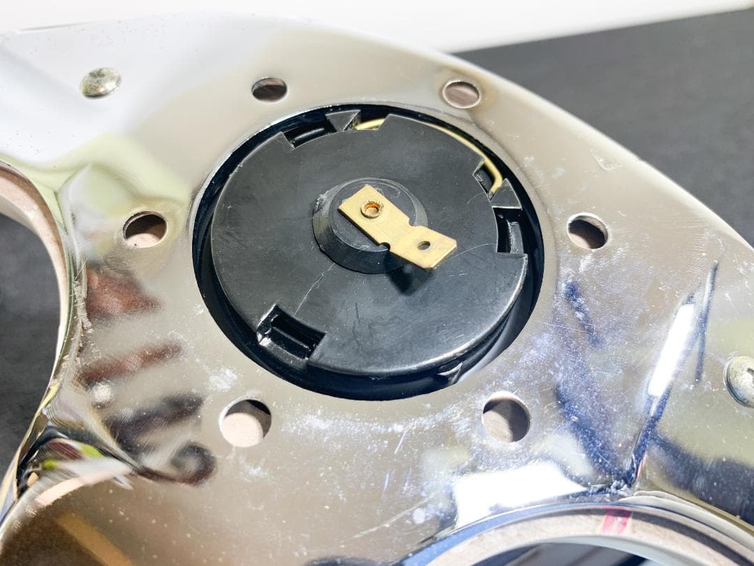 希少 ジャニス ホワイトウッド ステアリング 当時物 良品 ホーンボタン付き