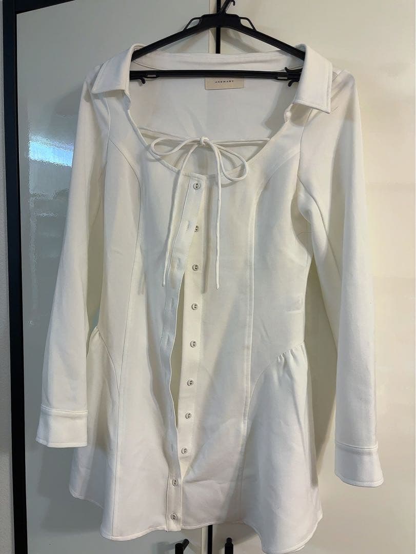 即*要様 ベージュホワイト セーター ドレス