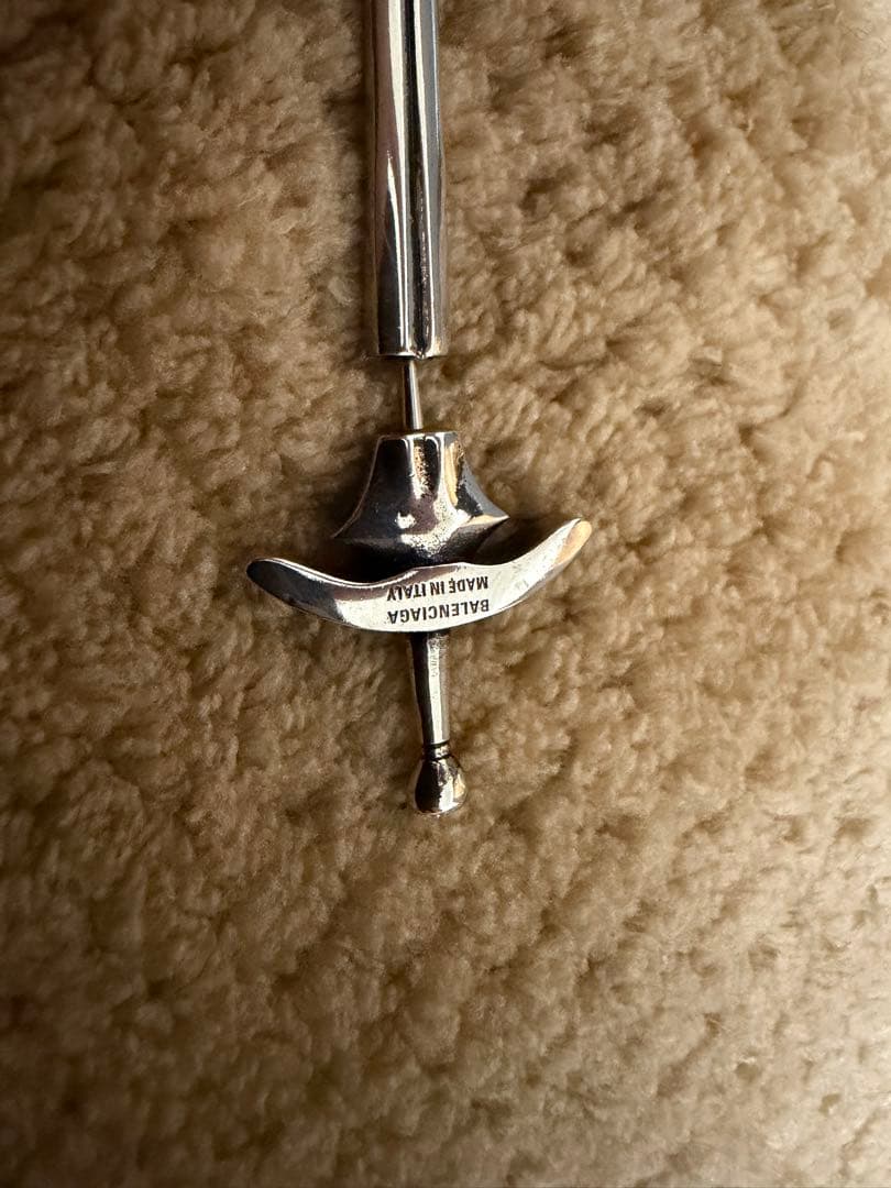 x*様 BALENCIAGA GOTH SWORDピアス シルバー　レシートあり