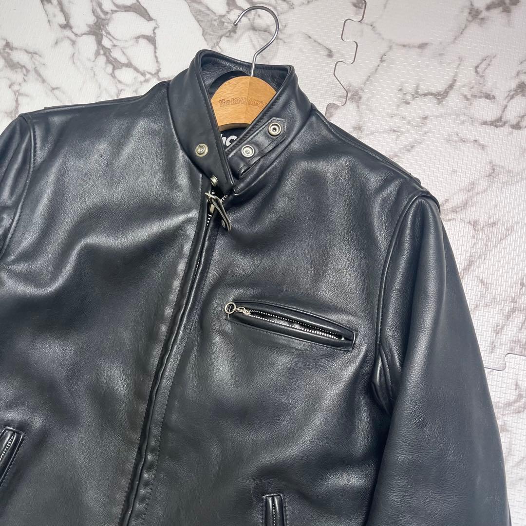 希少モデル✨【米国製】schott AT641 シングルライダース 38 黒