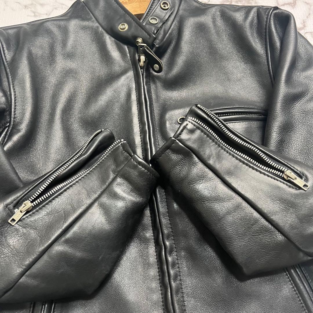 希少モデル✨【米国製】schott AT641 シングルライダース 38 黒