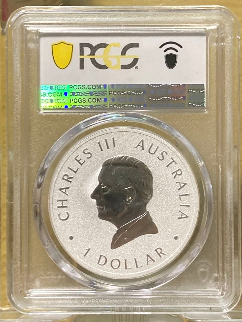 (オーストラリア)パース造幣局の125周年記念　1オンス銀貨　PCGS MS70